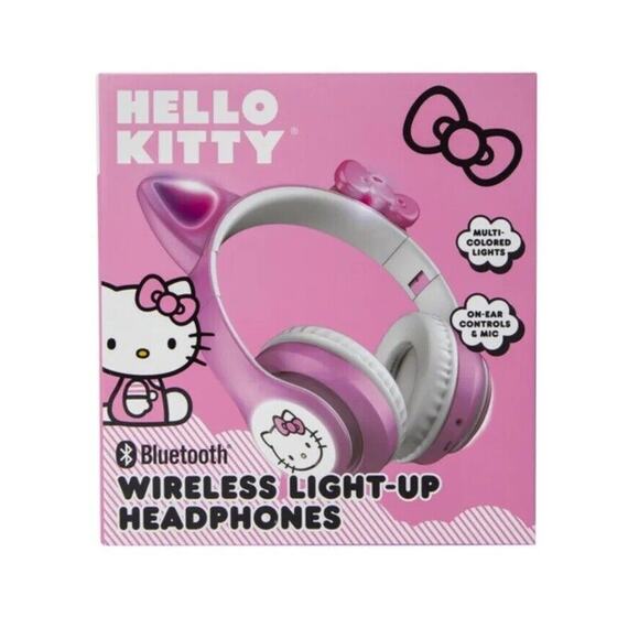 🔥Hello Kitty Wireless Light Up Headphones Bluetooth Pink Sanrio BNIB🔥 - Picture 4 of 5